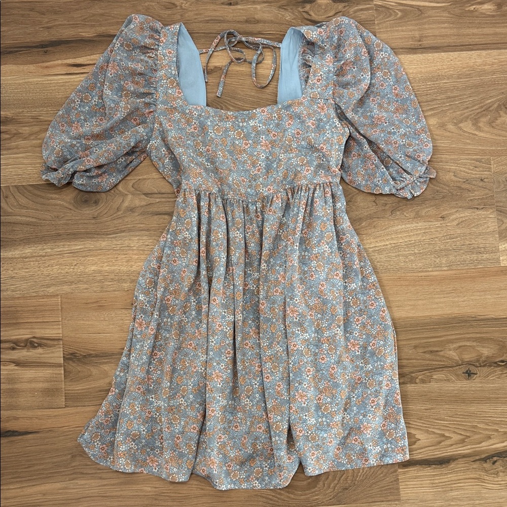 Altar'd State Blue and Orange Floral dress